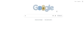 Así es el doodle de Google por España vs Argentina, escudos, pelota y colores en la portada