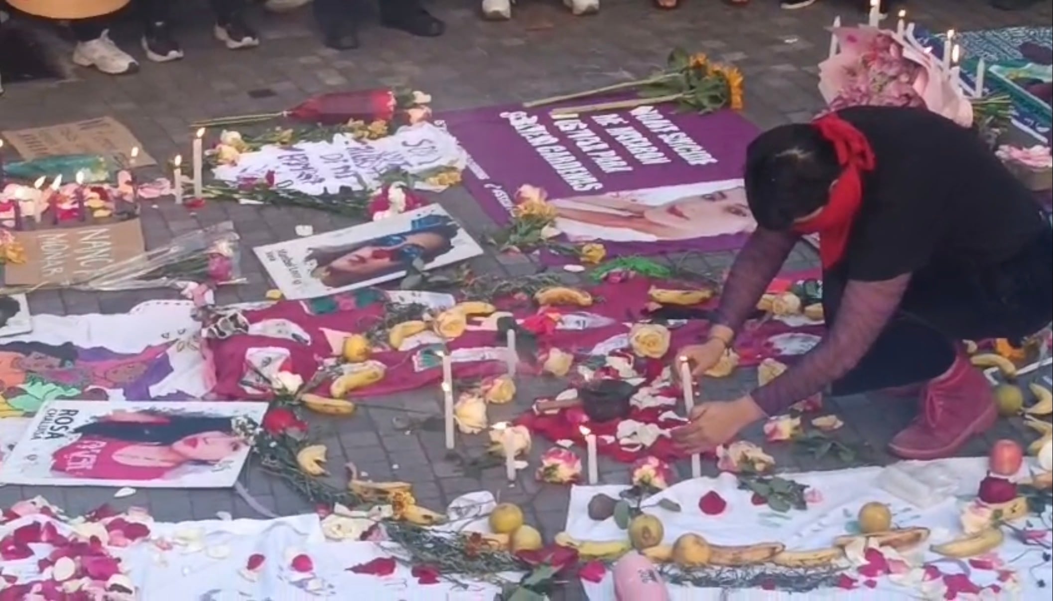 Las organizadoras también gritaron los nombres de otras mujeres