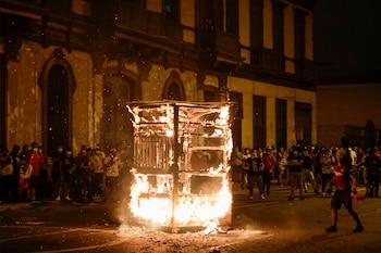 Caos en Centro de Lima.