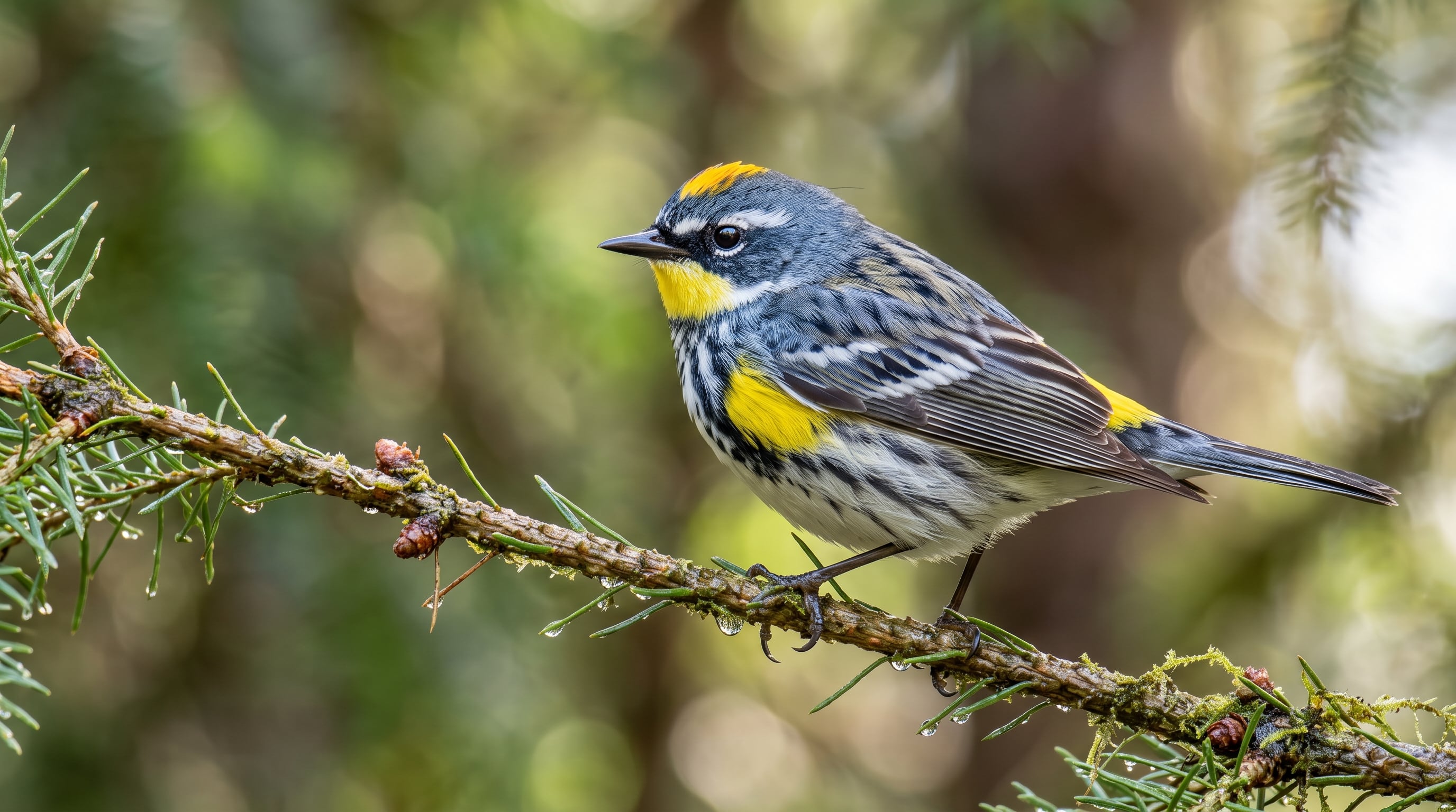 Stephanie Szarmach y David Toews colocaron geolocalizadores multisensor en reinitas mirto para seguir con más detalle la migración de estas aves pequeñas del bosque boreal (Imagen Ilustrativa Infobae)