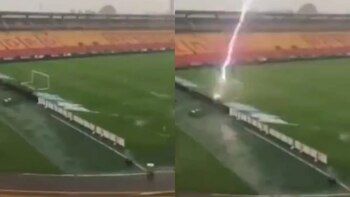 Video: un rayo cayó en