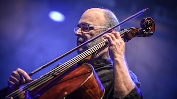 Jaques Morelenbaum y su cello, una marca registrada de la buena música (Foto: Roberto Cifarelli)