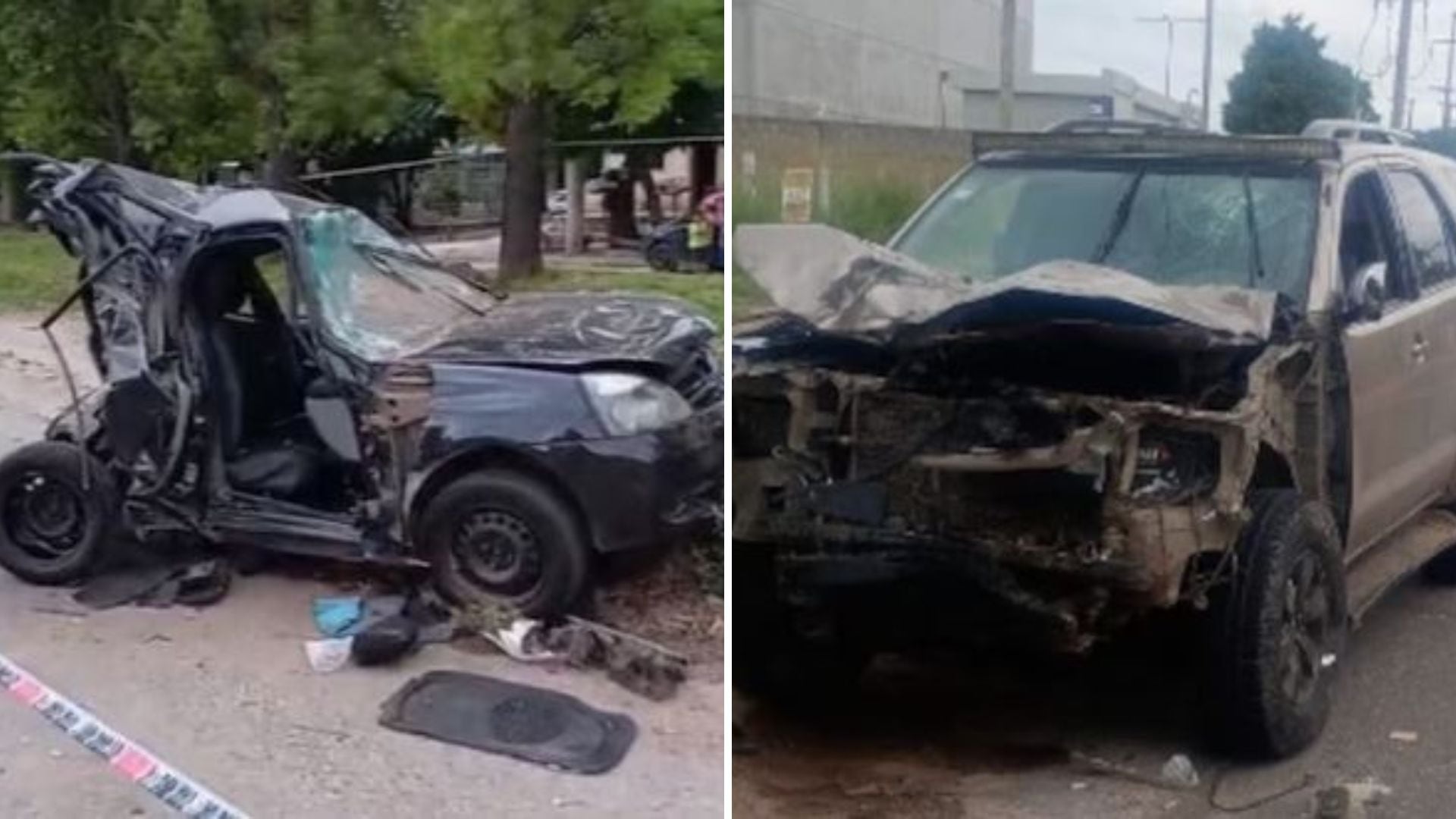 Ambos vehículos quedaron destrozados