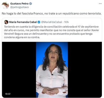 Petro le responde a María