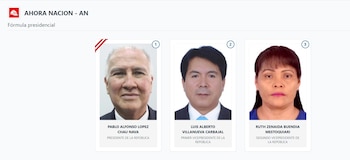 Lista de vicepresidentes en Perú 2026: estos son los acompañantes de cada candidato: Captura: ONPE.