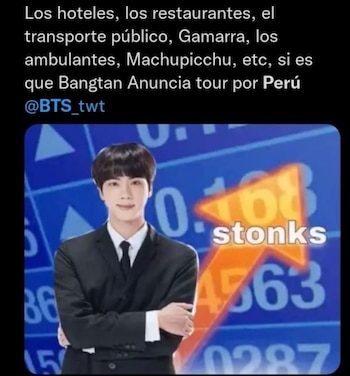 Memes sobre BTS en Perú.