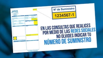 Número de suministro de Sedapal -