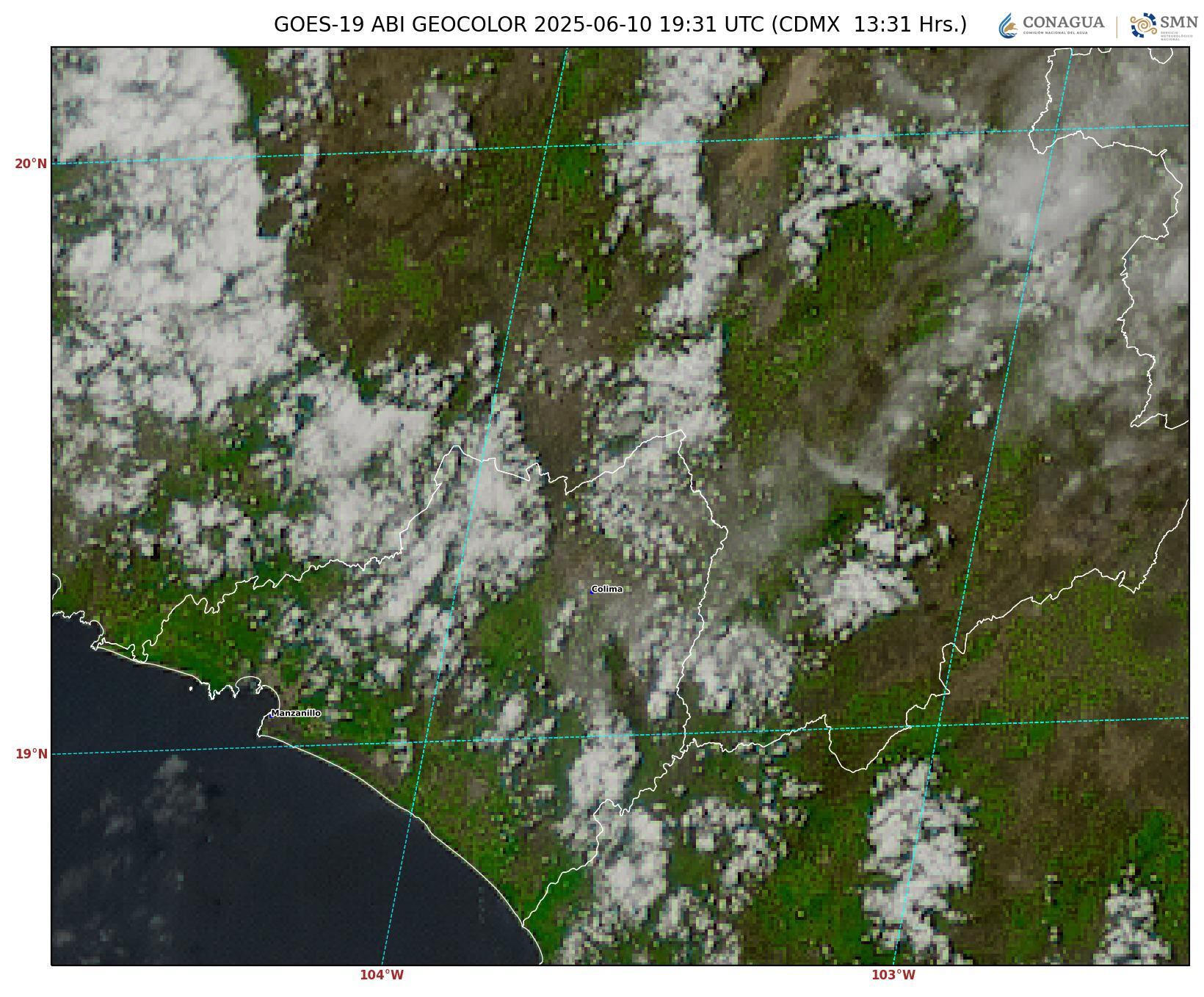 Imagen 2: GOES 16 ABI GEOCOLOR, 13:31 h (hora local).
