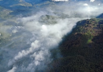 Una vista aérea muestra una