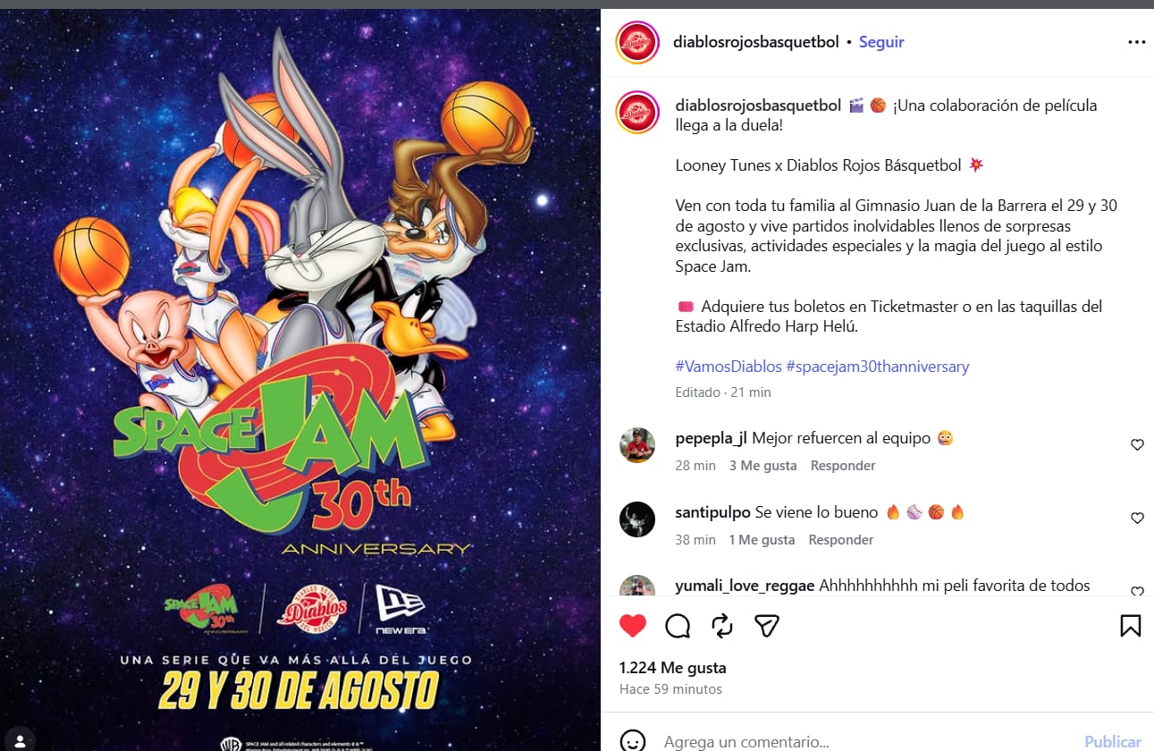 (Instagram / @diablosrojosbasquetbol)