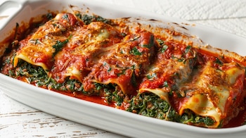 Canelones de verdura con masa