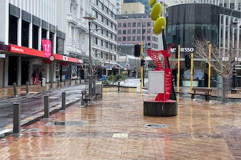Lambton Quay sin gente en