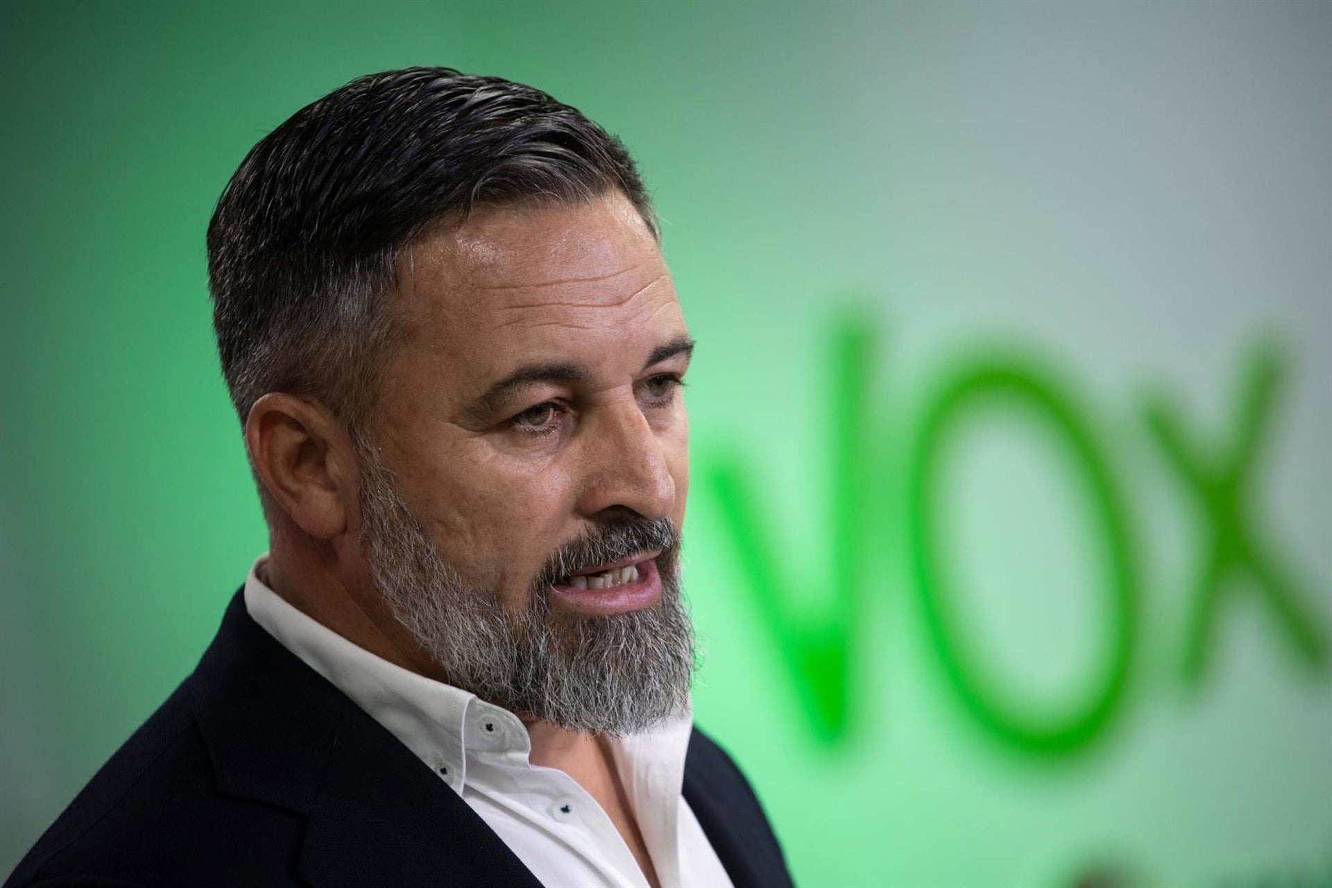 Santiago Abascal, presidente de Vox. (Alejandro Martínez Vélez/Europa Press)