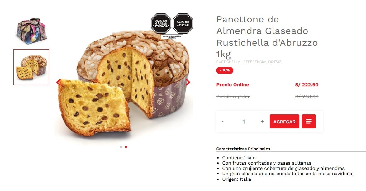El Panettone de Almendra Glaseado Rustichella d