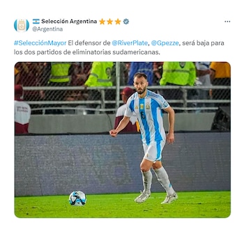 Tuit seleccion argentina