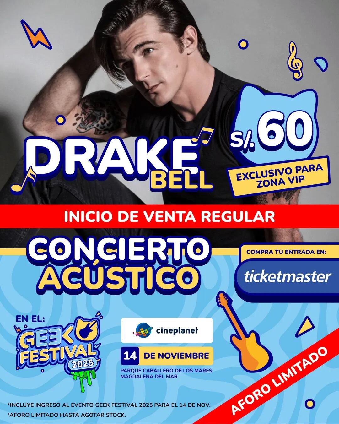 Las entradas ya están a la venta en Ticketmaster Perú.