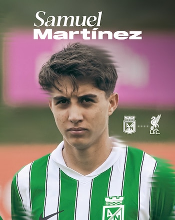 Atlético Nacional anunció el acuerdo con Liverpool FC para el traspaso de Samuel Martínez - crédito Atlético Nacional