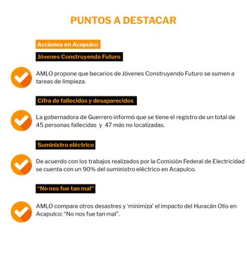 Puntos destacados de la Mañanera