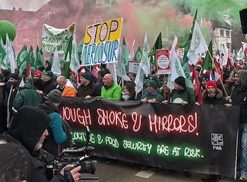 Protestas de productores europeos en