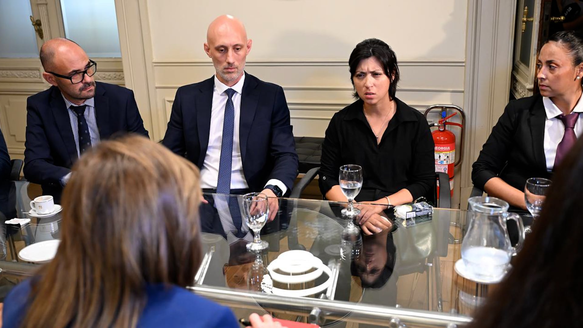 Romina, la madre de Jeremías Monzón, reunida con Bullrich.