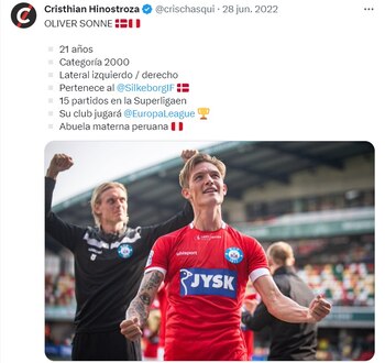 Oliver Sonne se hizo conocido