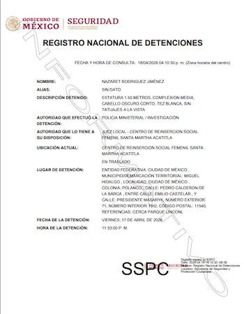 El operativo realizado en Polanco culminó con el arresto de la principal responsable del esquema, Nazaret Rodríguez, que afectó a más de mil quinientas personas. (Captura de pantalla)