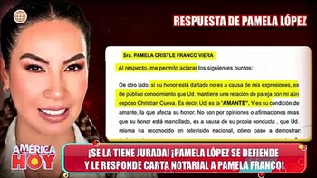 Pamela López respondió a la