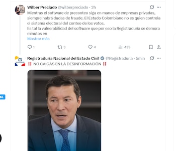 Registraduría en X