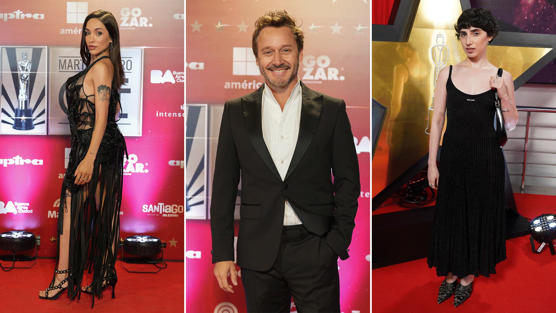 Figuras de la industria audiovisual desfilaron por la alfombra roja en la Usina del Arte durante la gala de los Martín Fierro de Cine y Series 2025