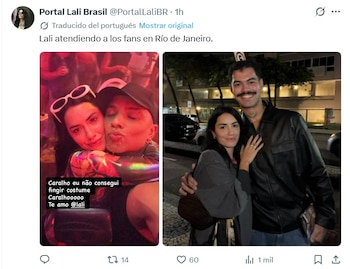 Las fotos de Lali Espósito en las calles de Río de Janeiro confirmaron la despedida de soltera con lentes blancos que decían “BRIDE”