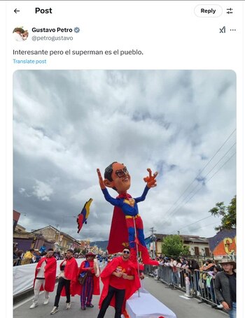 Gustavo Petro comparte imagen del