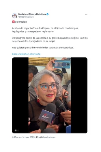 La senadora María José Pizarro