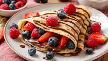 Crepas con chocolate y frutos rojos: la receta fácil para un postre irresistible