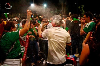 Celebraciones México vs Ecuador