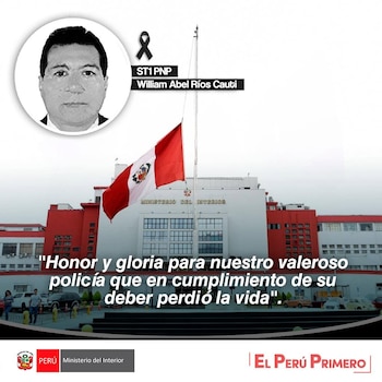 Durante el operativo de rescate, el suboficial William Abel Ríos Cauti murió tras recibir tres impactos de bala. (Foto: FB/@Mininter)