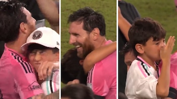 El encuentro de Messi con sus hijos tras el título del Inter Miami: de la ayuda de Thiago y Mateo a la graciosa reacción de Ciro