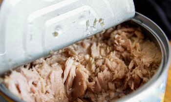 Conserva de atún enlatada que