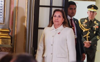 Dina Boluarte en una fotografía