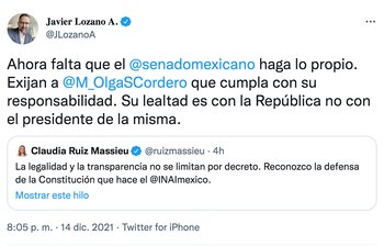 (Foto: Twitter/@JLozanoA)