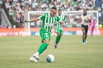 Andrés Sarmiento fue uno de los jugadores titulares con Atlético Nacional en el partido ante Águilas Doradas en el fútbol colombiano - crédito Atlético Nacional
