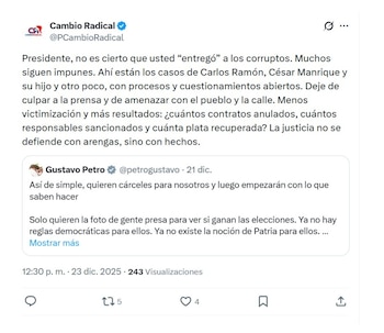Con este mensaje, Cambio Radical
