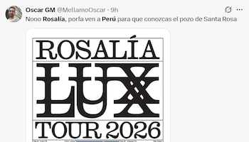 Rosalía excluye a Perú de