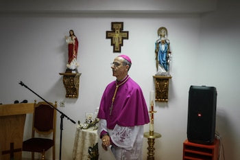 Salvatore Micalef, bispo não reconhecido pela Igreja Católica (Foto PATRICIA DE MELO MOREIRA/AFP)