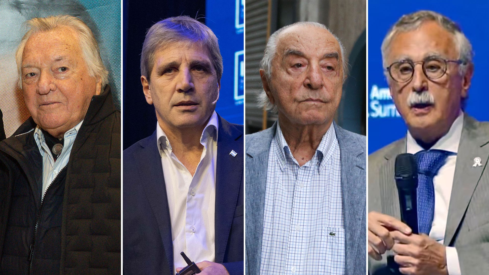 Luis Barrionuevo, Luis Caputo, Armando Cavalieri y Mario Lugones