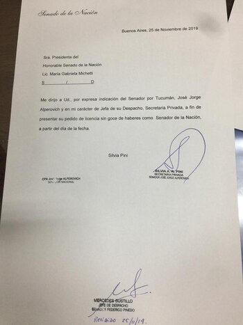 El pedido de la secretaria