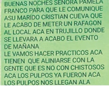 Caso Pamela Franco: amenazas, balas
