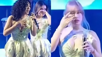 Integrantes de La Bella Luz se emocionan en el escenario de Tarapoto ante la ovación de un público que llenó el recinto. Tiktok/ IG