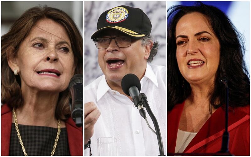 La exvicepresidenta Marta Lucía Ramírez y la senadora María Fernanda Cabal fueron víctimas del ataque del presidente Gustavo Petro - crédito Colprensa AP - REUTERS