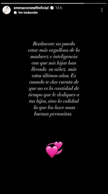 Mensaje de Emma Coronel a