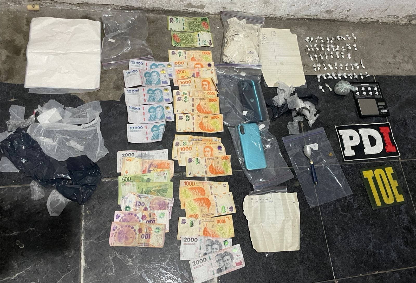 Drogas y armas, entre lo secuestrado